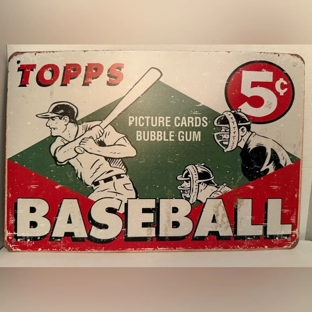 Topps Baseball Metal Sign - Picture 1 of 1